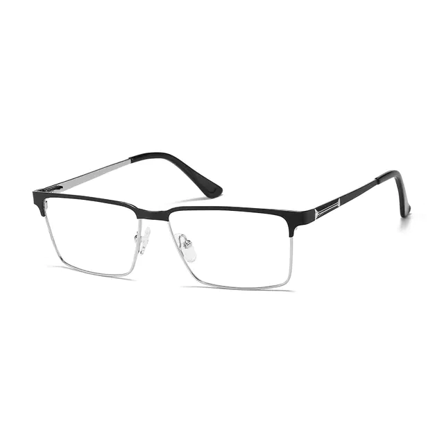 Browline Black/Silver Eyeglasses