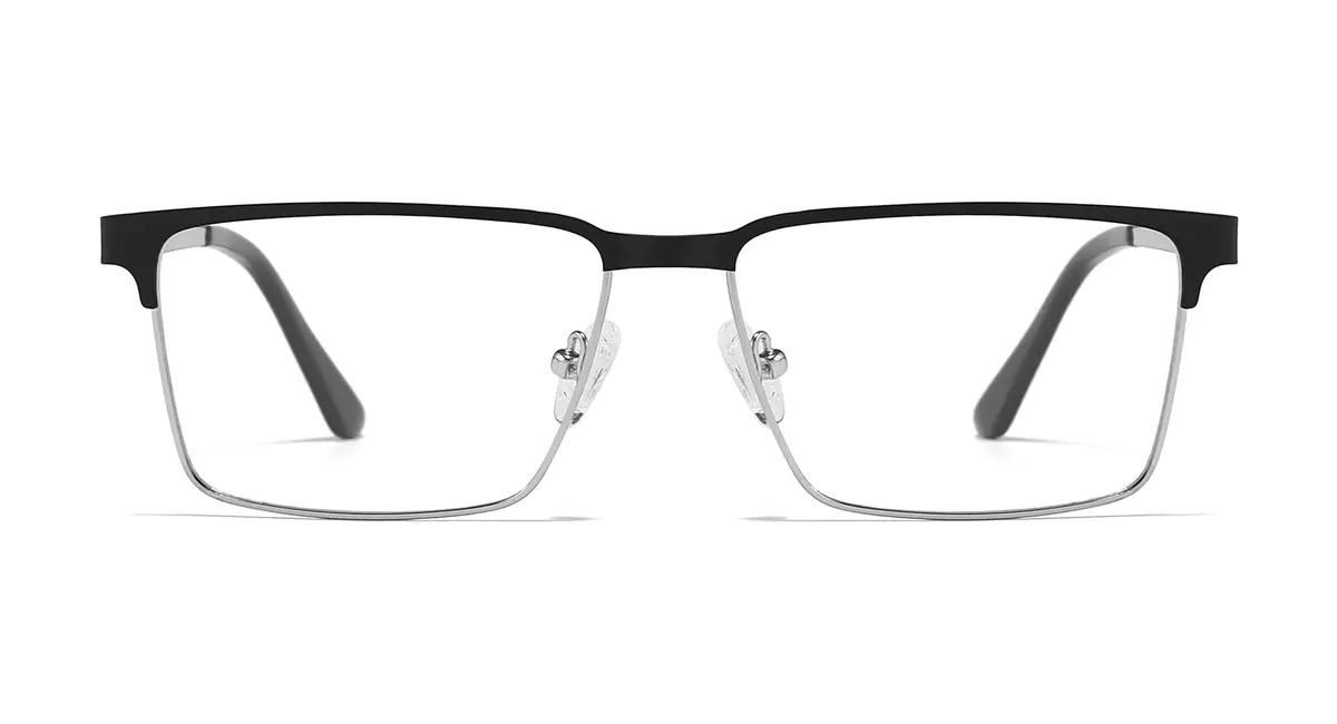 Browline Black/Silver Eyeglasses