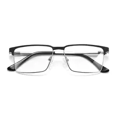 Browline Black/Silver Eyeglasses