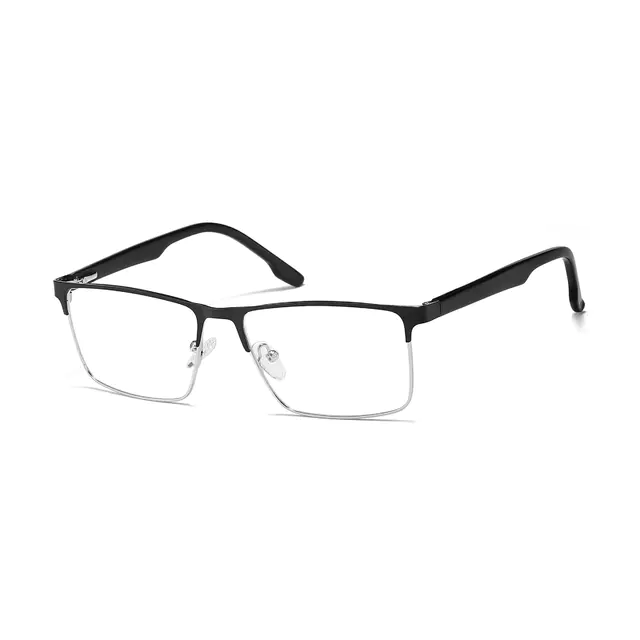 Rectangle Black/Silver Eyeglasses
