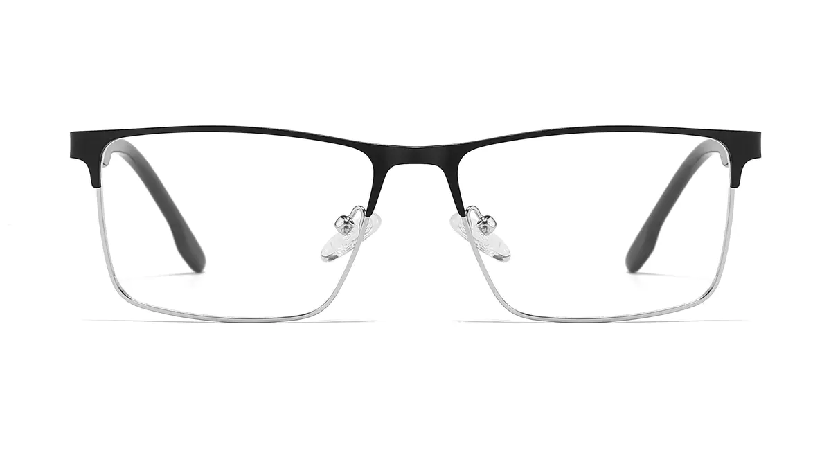 Rectangle Black/Silver Eyeglasses