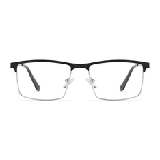 Rectangle Black/Silver Eyeglasses