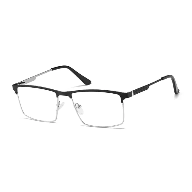 Rectangle Black/Silver Eyeglasses
