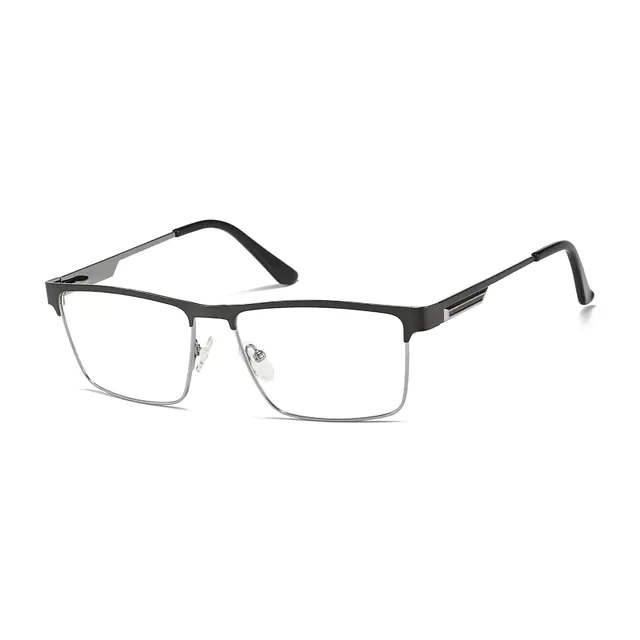 Rectangle Gray Eyeglasses