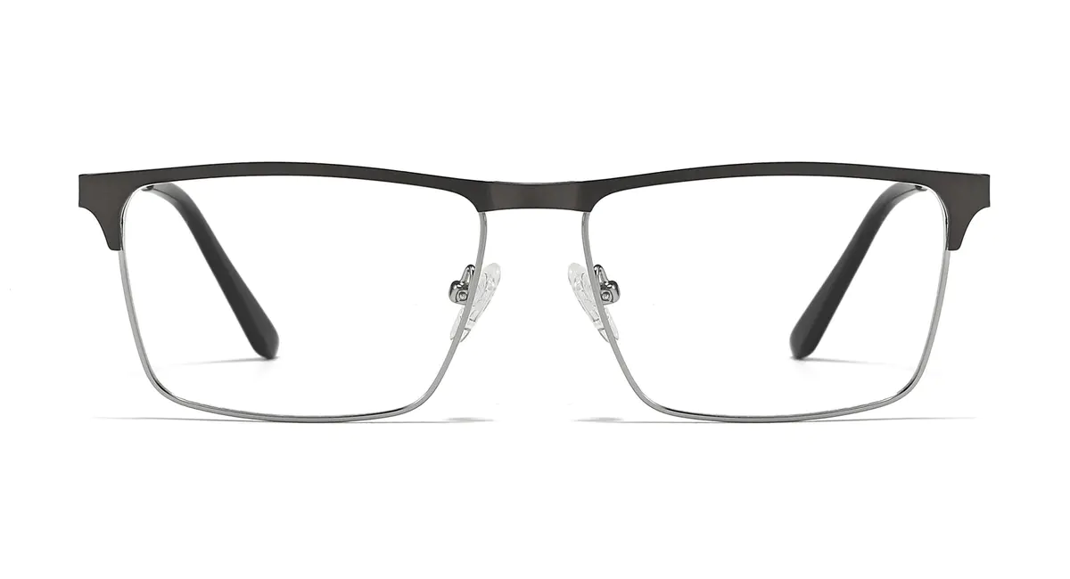 Rectangle Gray Eyeglasses
