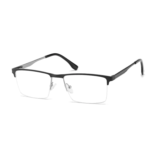 Rectangle Gray Eyeglasses