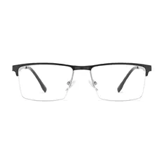 Rectangle Gray Eyeglasses