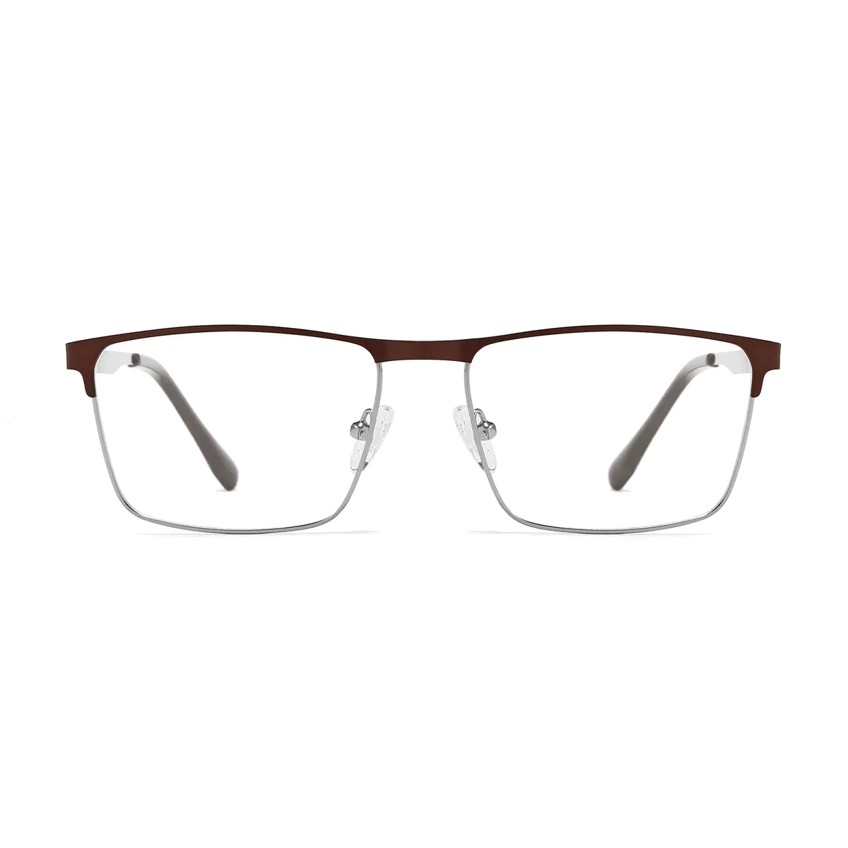 Rectangle Brown Eyeglasses