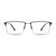 Classic Brown Unisex Metal Rectangle Full-Rim Business Glasses