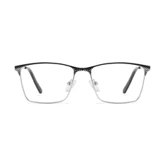 Rectangle Black/Silver Eyeglasses