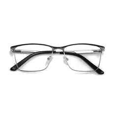 Rectangle Black/Silver Eyeglasses