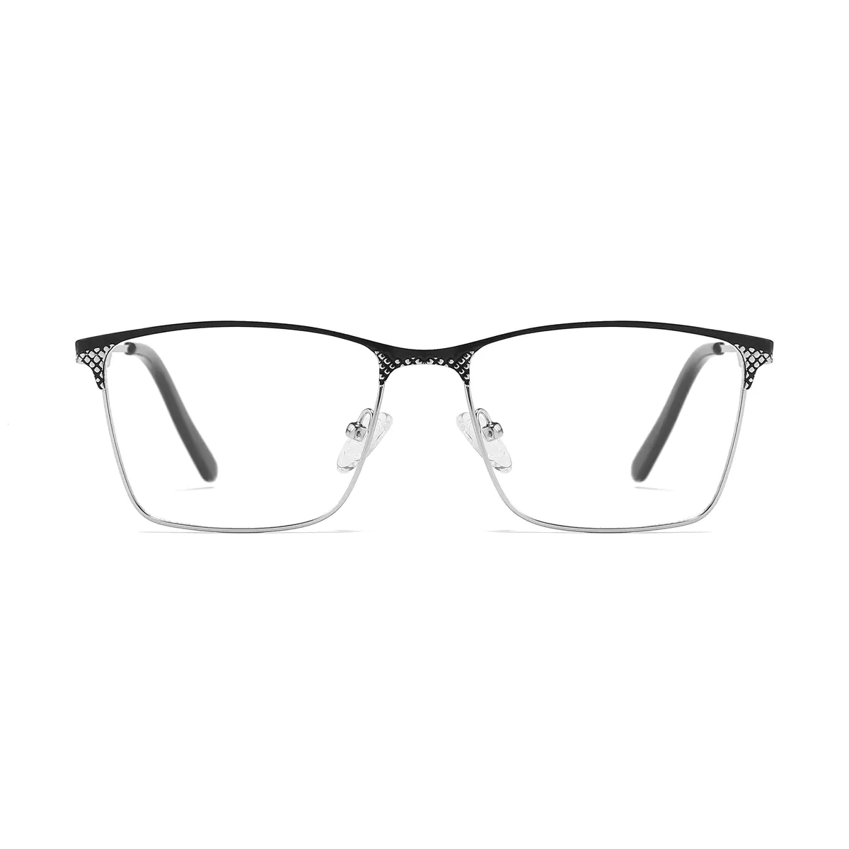 Rectangle Black/Silver Eyeglasses
