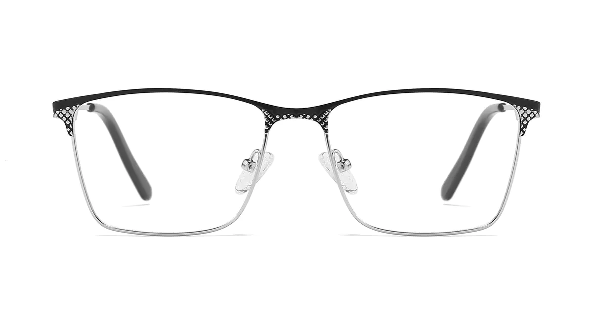 Rectangle Black/Silver Eyeglasses