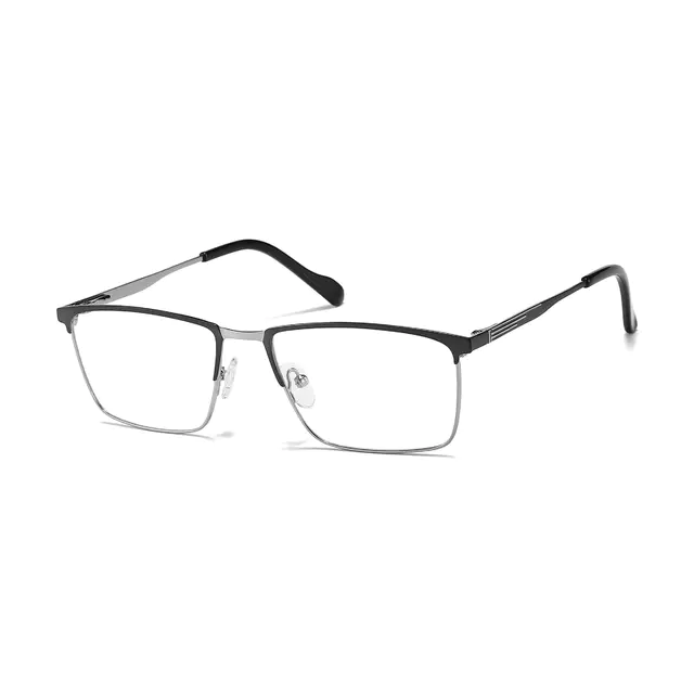 Rectangle Black/Silver Eyeglasses