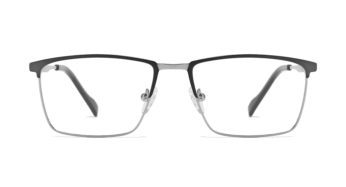 Rectangle Black/Silver Eyeglasses