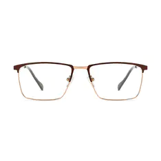 Rectangle Brown/Gold Eyeglasses