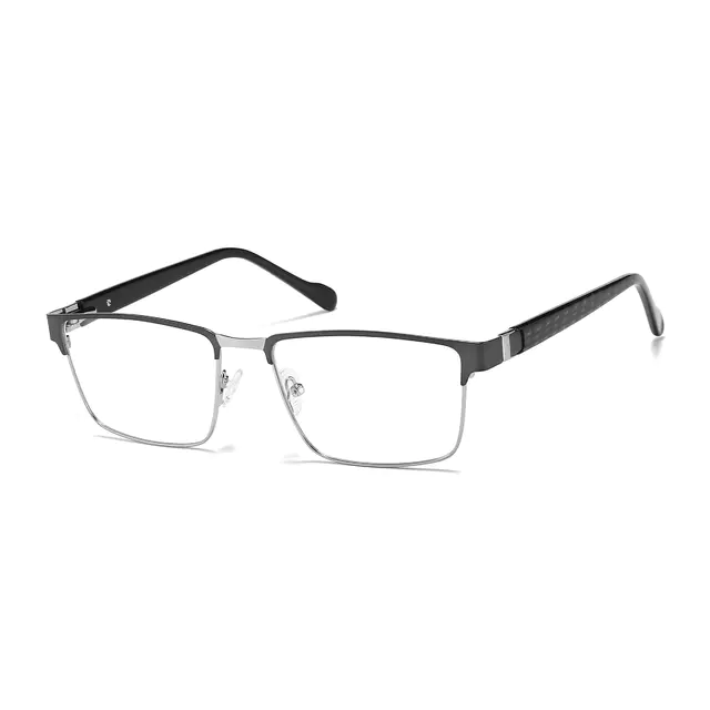 Rectangle Gray Eyeglasses