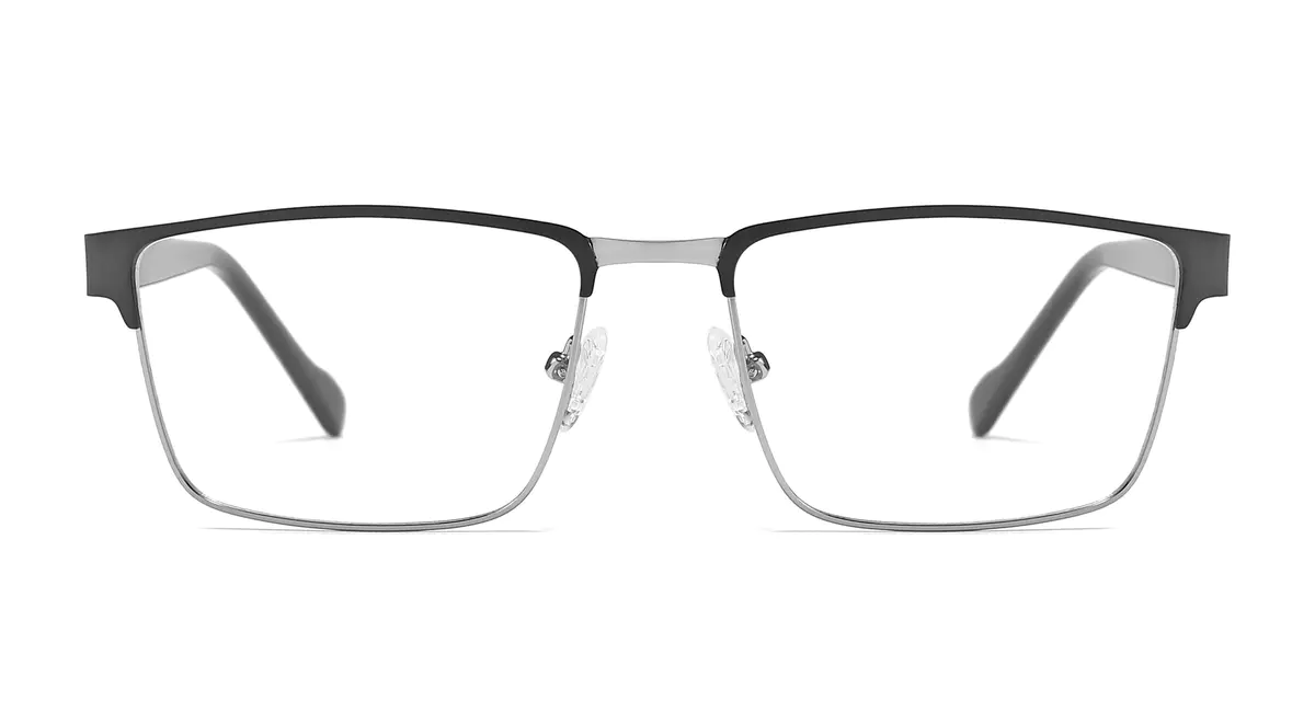 Rectangle Gray Eyeglasses