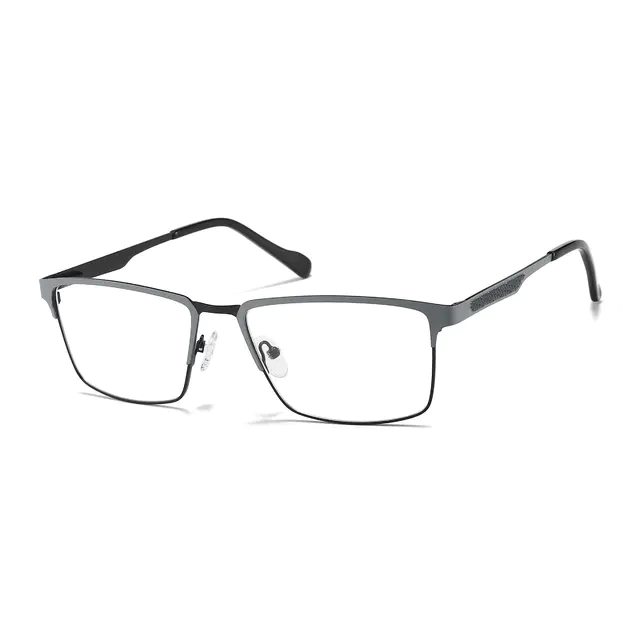 Rectangle Black/Gray Eyeglasses