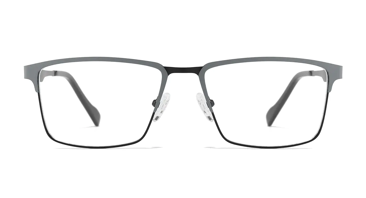Rectangle Black/Gray Eyeglasses