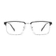 Rectangle Black/Silver Eyeglasses