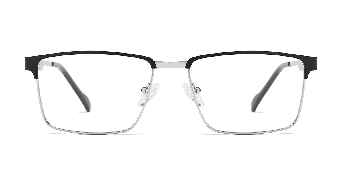 Rectangle Black/Silver Eyeglasses