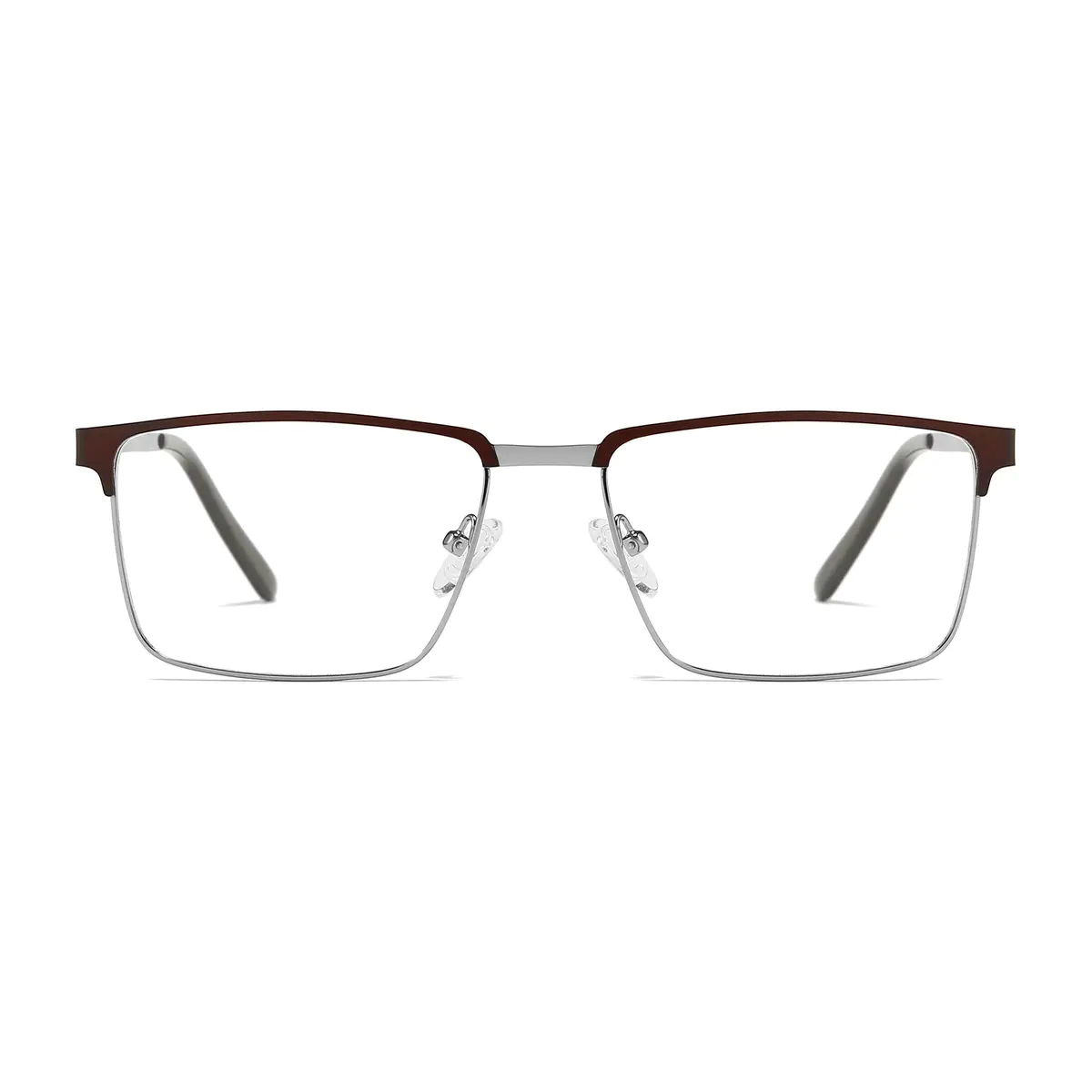 Rectangle Brown Eyeglasses