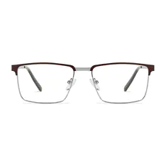 Rectangle Brown Eyeglasses