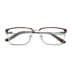 Rectangle Brown Eyeglasses