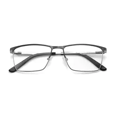 Rectangle Gray Eyeglasses