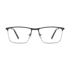 Rectangle Gray Eyeglasses