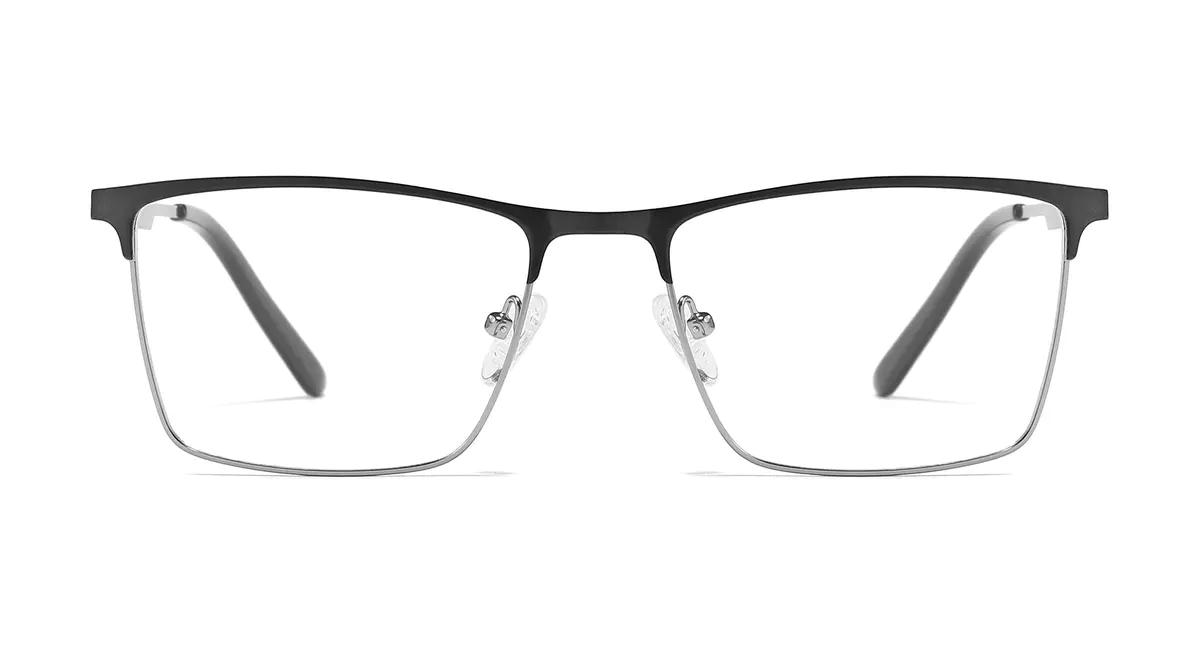 Rectangle Gray Eyeglasses