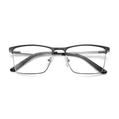 Rectangle Gray Eyeglasses