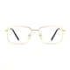 Rectangle Gold Eyeglasses