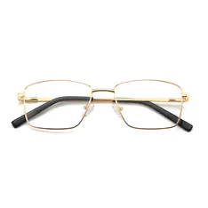 Rectangle Gold Eyeglasses