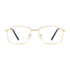 Rectangle Gold Eyeglasses