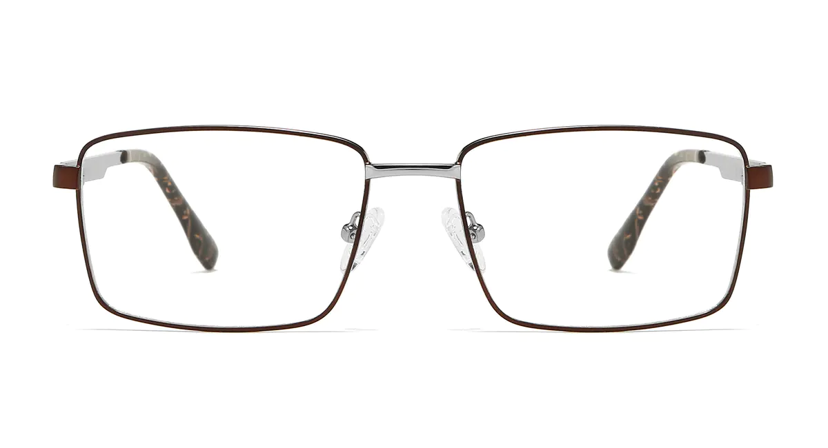 Rectangle Brown Eyeglasses