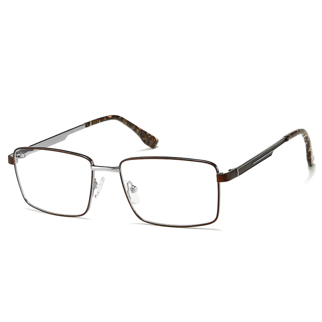 Rectangle Brown Eyeglasses