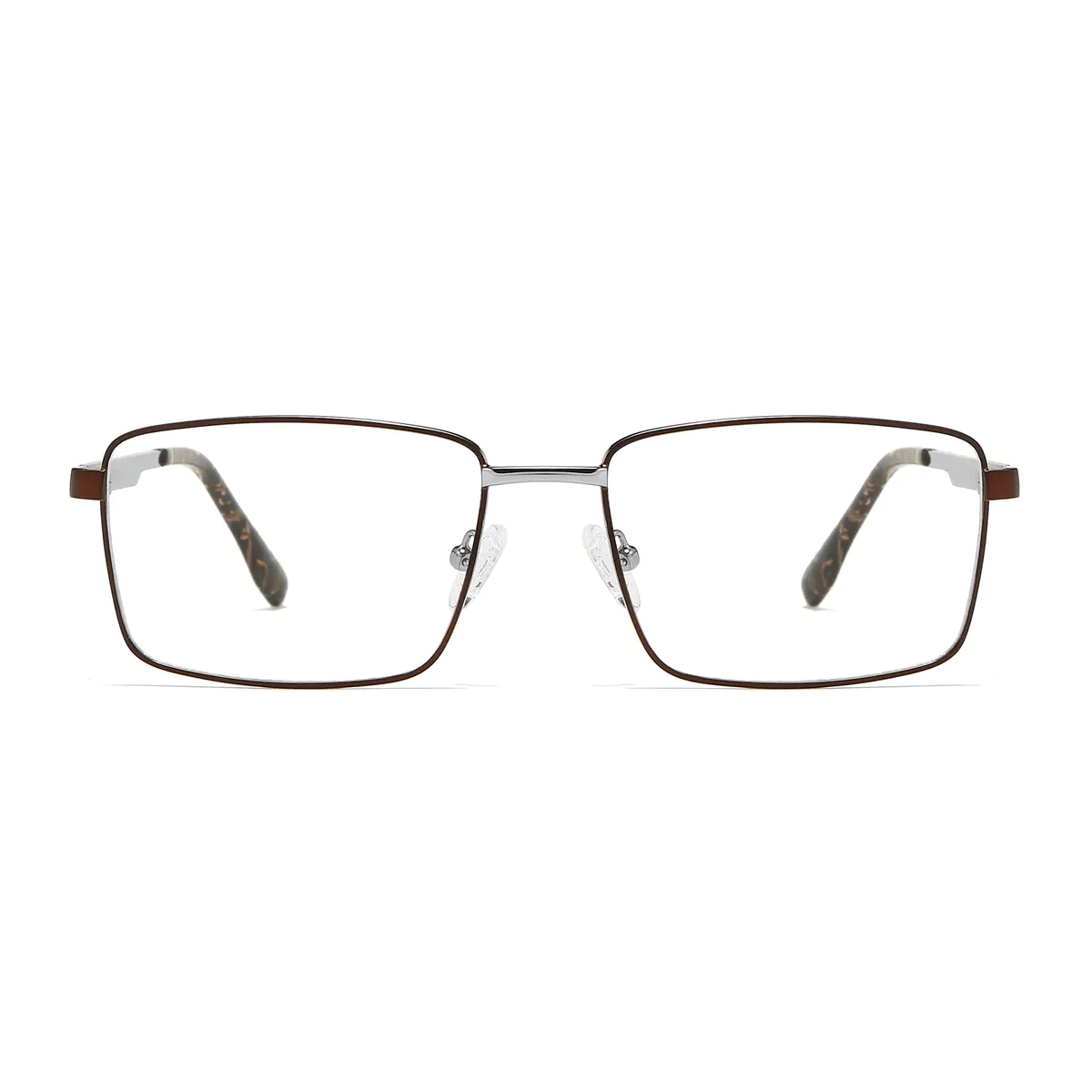 Rectangle Brown Eyeglasses