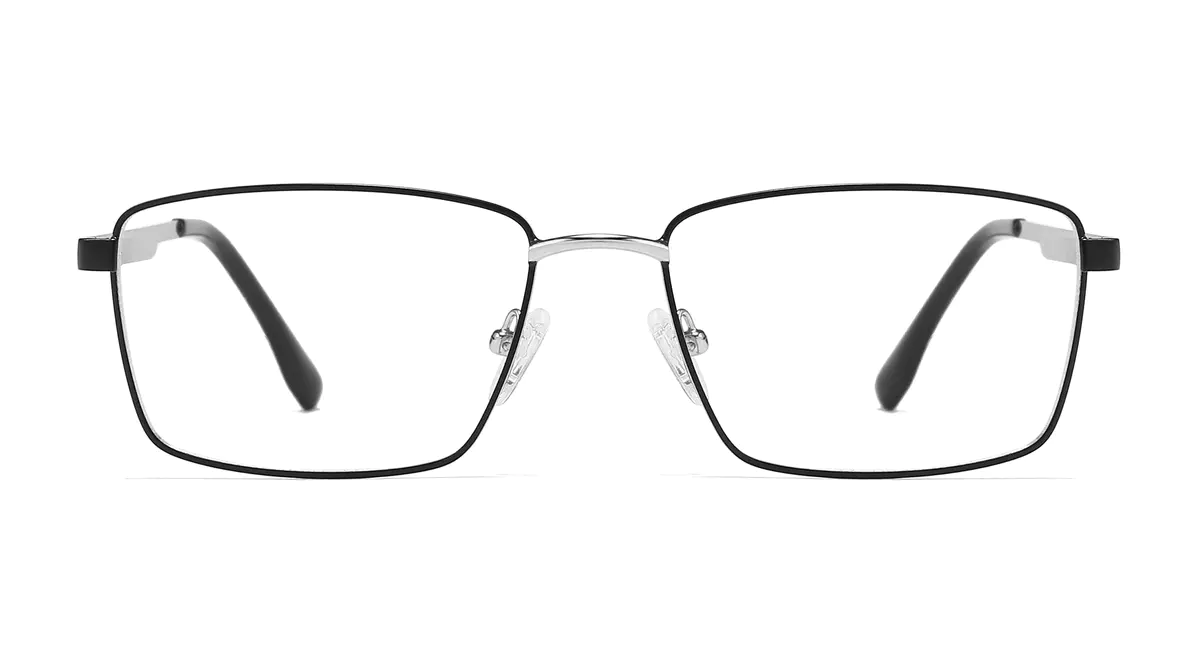 Rectangle Black/Silver Eyeglasses