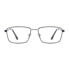 Rectangle Blue/Gun Eyeglasses