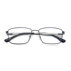 Rectangle Blue/Gun Eyeglasses