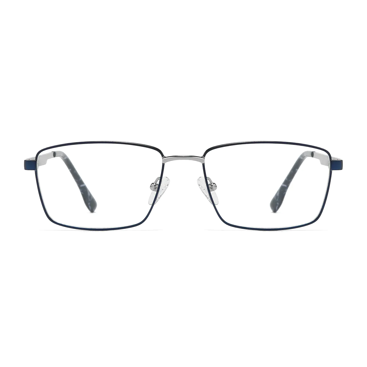 Rectangle Blue/Gun Eyeglasses