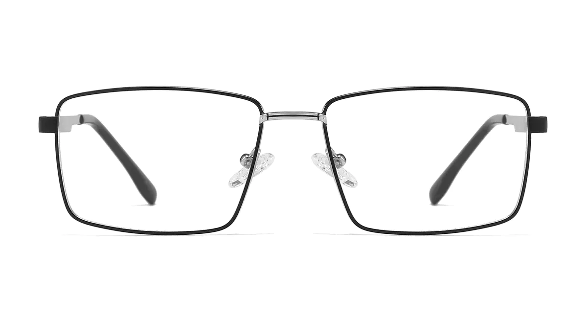 Rectangle Black/Silver Eyeglasses