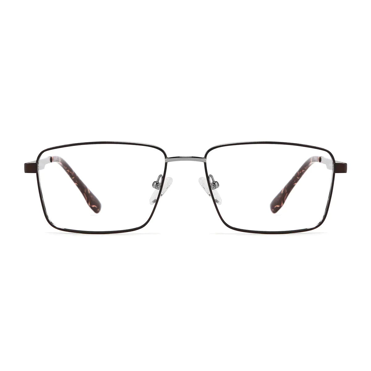 Rectangle Brown Eyeglasses