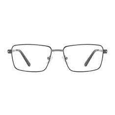 Rectangle Black/Gun Eyeglasses