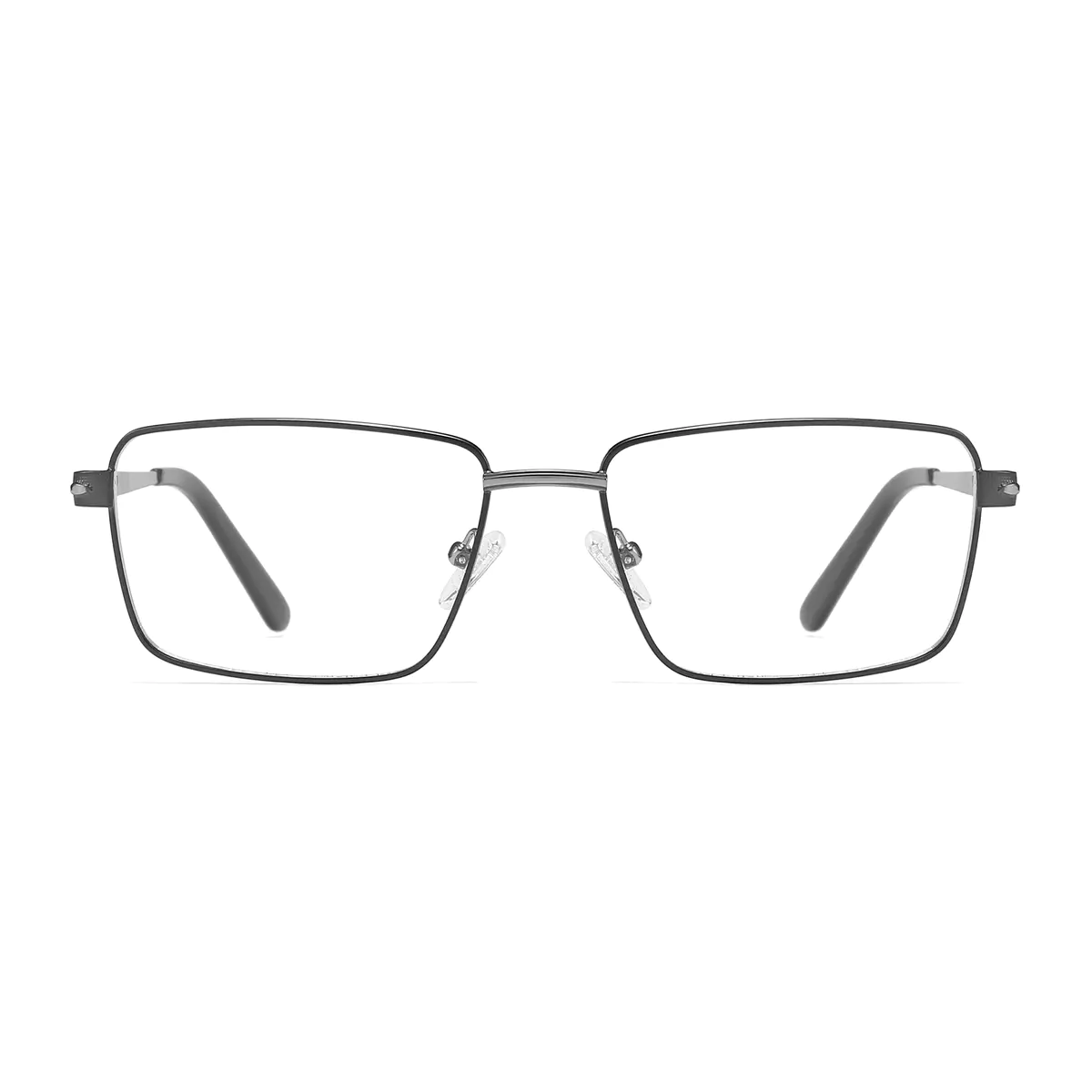 Rectangle Black/Gun Eyeglasses