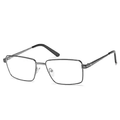 Rectangle Black/Gun Eyeglasses