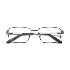 Rectangle Black/Gun Eyeglasses