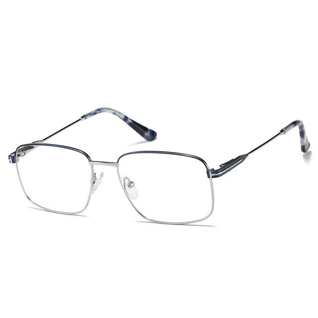 Square Tortoiseshell/Blue Eyeglasses